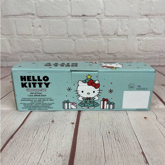 Hello Kitty Set Of Four Shot Glassware Set 1.5 Oz Each - Picture 5 of 6